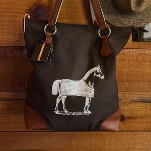 Rebecca Ray Designs Canvas and Leather Bag